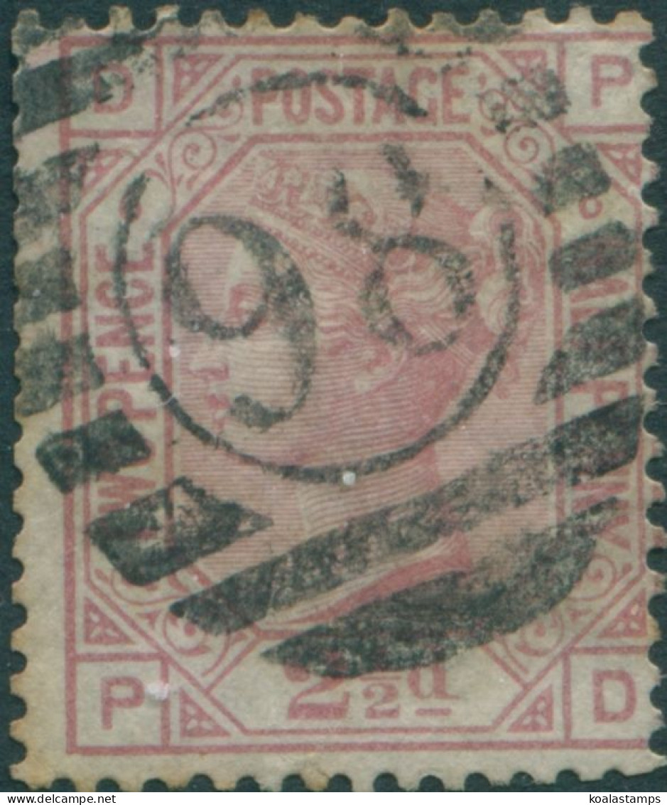 Great Britain 1876 SG141 2½d Rosy Mauve QV DPPD Plate 6 FU - Other & Unclassified