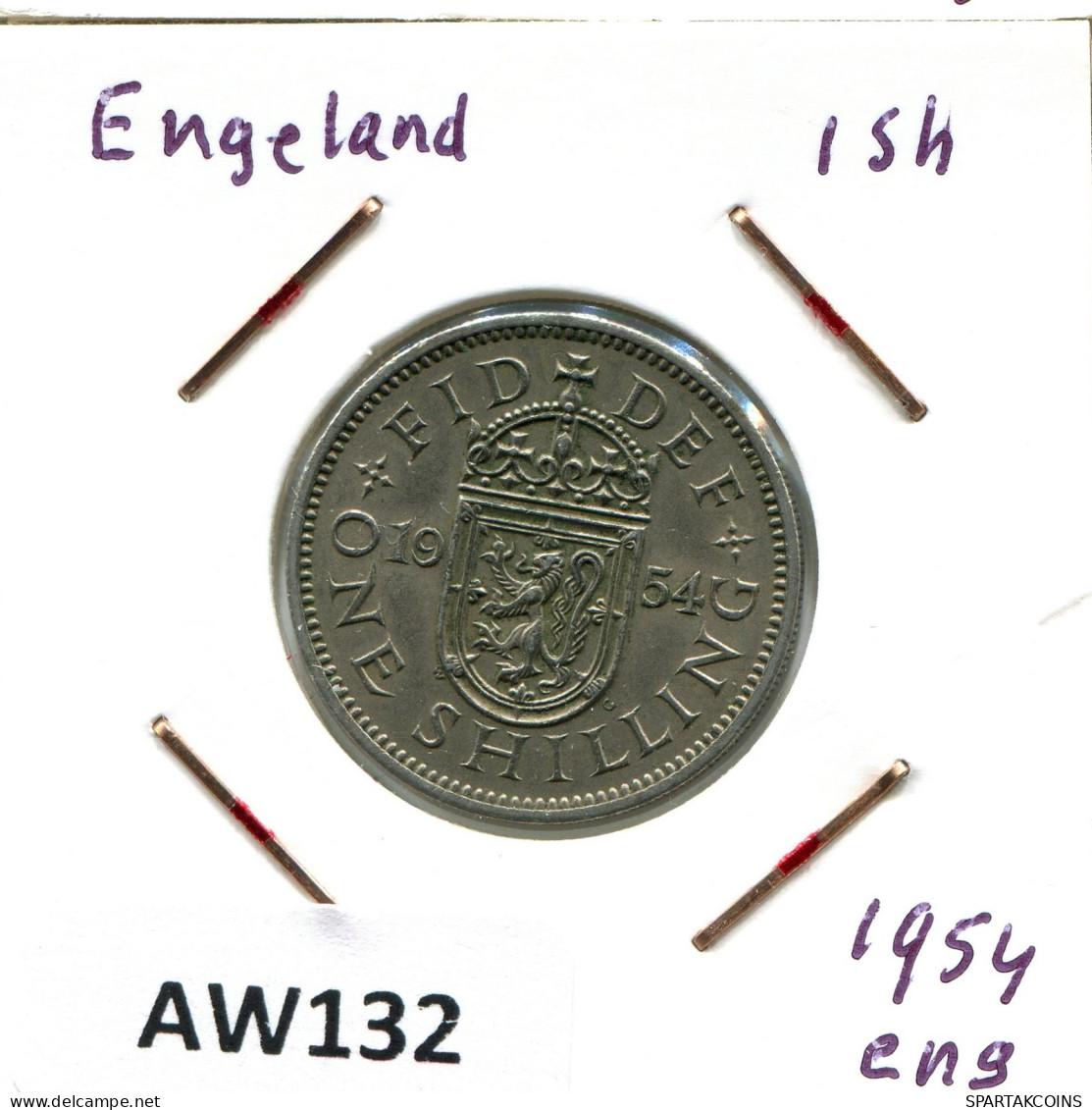 SHILLING 1954 UK GRANDE-BRETAGNE GREAT BRITAIN Pièce #AW132.F.A - I. 1 Shilling