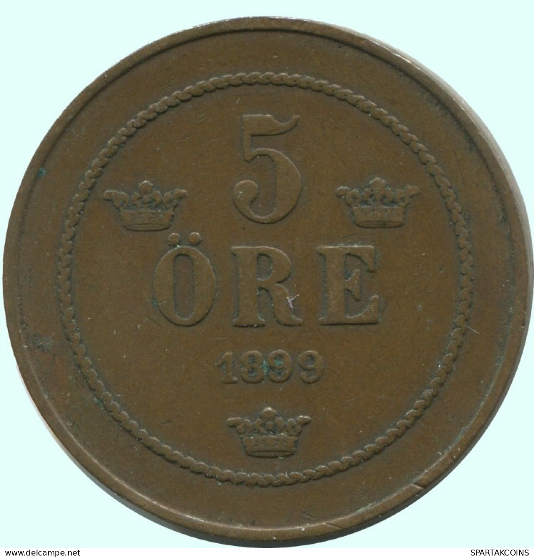 5 ORE 1899 SUÈDE SWEDEN Pièce #AC659.2.F.A - Sweden