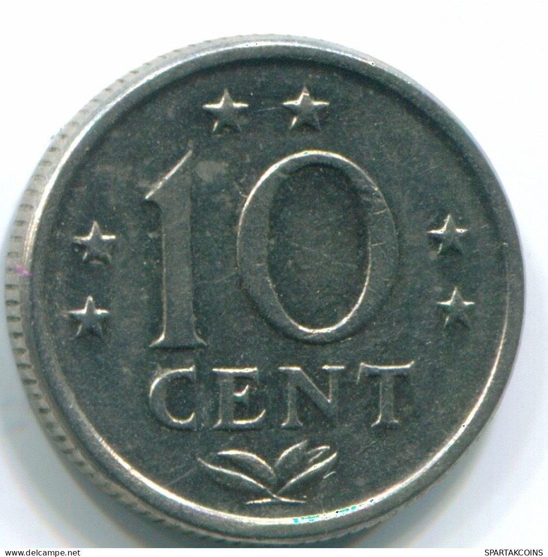 10 CENTS 1971 ANTILLAS NEERLANDESAS Nickel Colonial Moneda #S13458.E.A - Antilles Néerlandaises