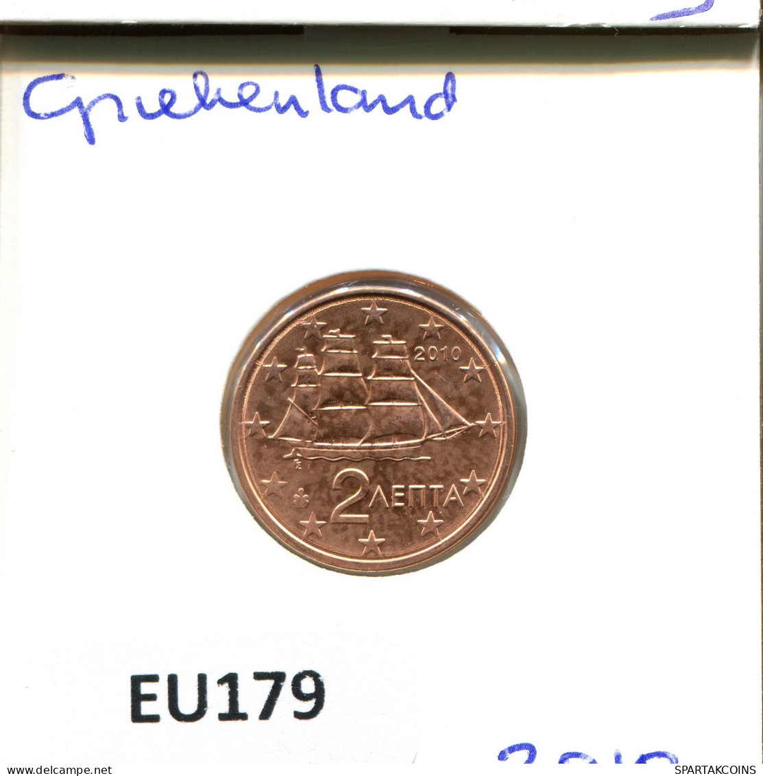 2 EURO CENTS 2010 GREECE Coin #EU179.U.A - Griechenland
