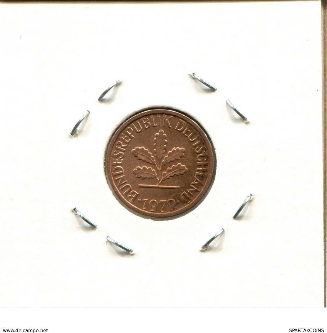 1 PFENNIG 1979 F WEST & UNIFIED GERMANY Coin #DC060.U.A - 1 Pfennig
