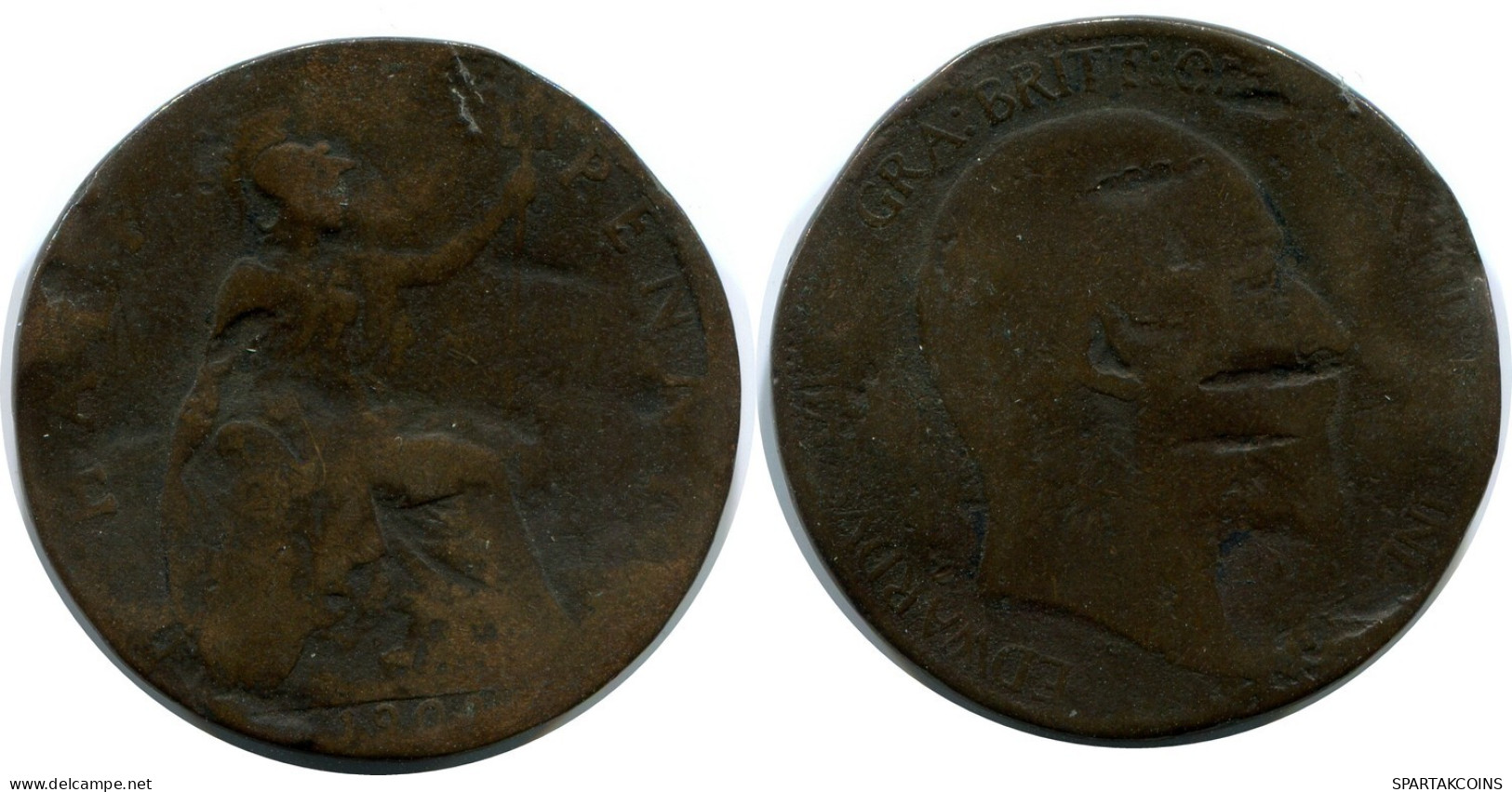 PENNY 1903 UK GBAN BRETAÑA GREAT BRITAIN Moneda #AZ006.E.A - D. 1 Penny