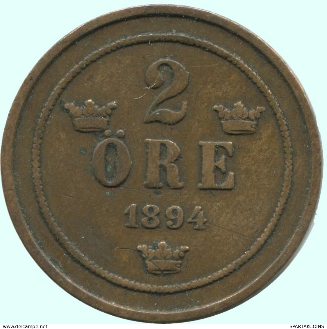 2 ORE 1894 SUECIA SWEDEN Moneda #AC913.2.E.A - Sweden