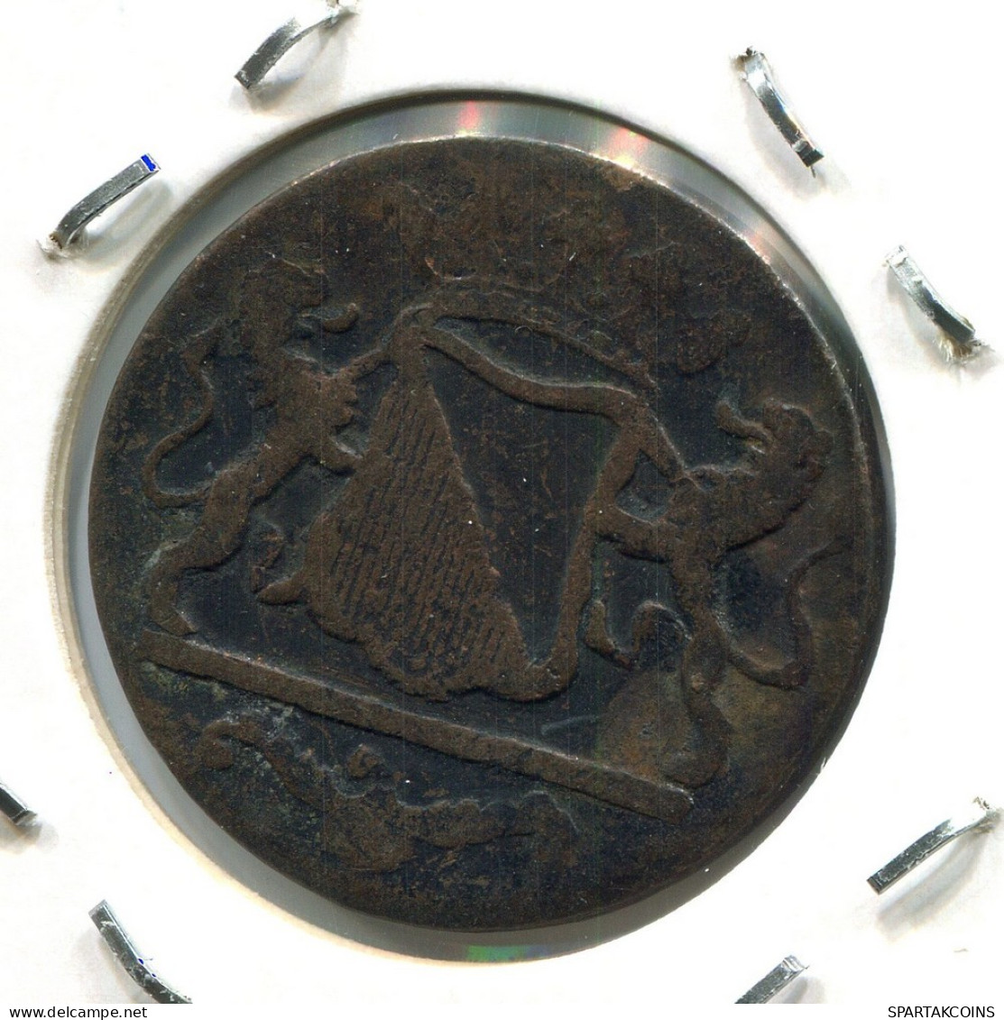 1790 UTRECHT VOC DUIT NIEDERLANDE OSTINDIEN NY COLONIAL PENNY #VOC2073.10.D.A - Indes Néerlandaises