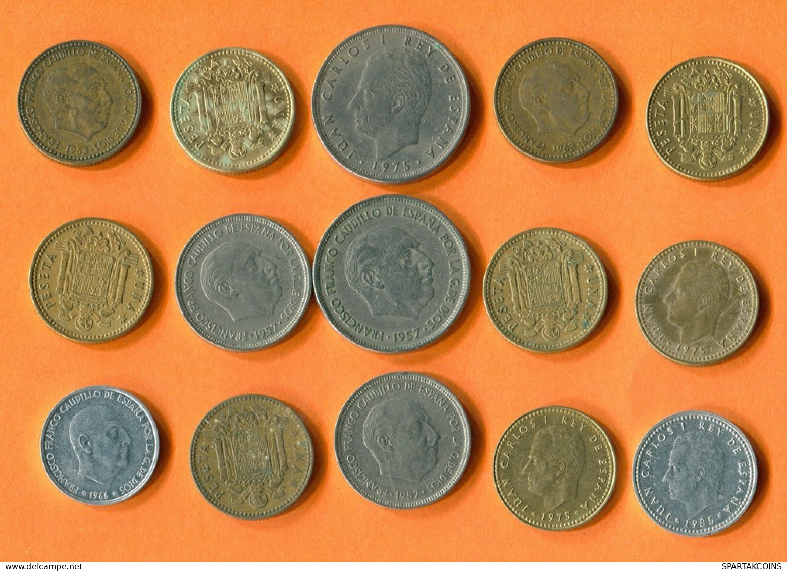 SPAIN Coin SPANISH Coin Collection Mixed Lot #L10250.1.U.A - Autres & Non Classés