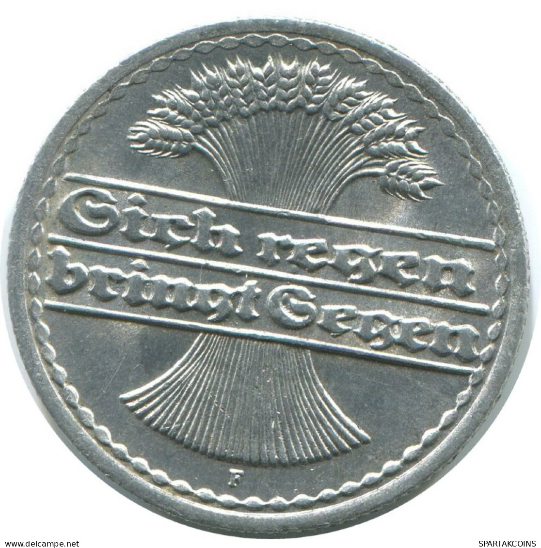 50 PFENNIG 1921 F DEUTSCHLAND Münze GERMANY #AE423.D.A - 50 Rentenpfennig & 50 Reichspfennig