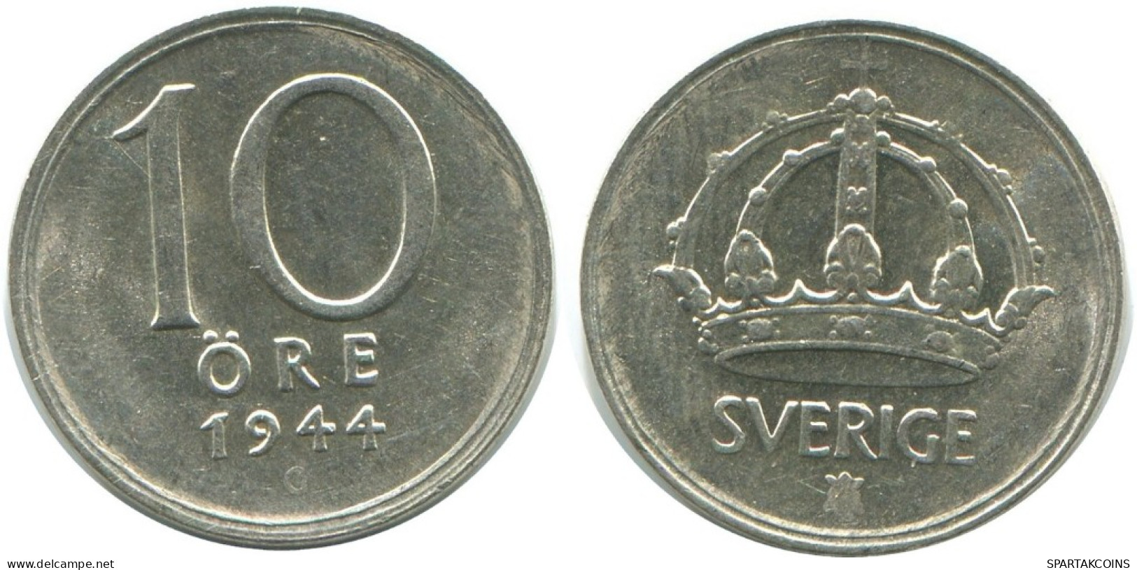 10 ORE 1944 SWEDEN SILVER Coin #AD062.2.U.A - Zweden