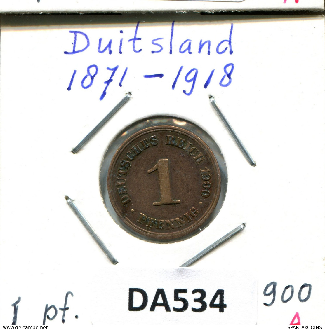 1 PFENNIG 1900 A ALLEMAGNE Pièce GERMANY #DA534.2.F.A - 1 Pfennig
