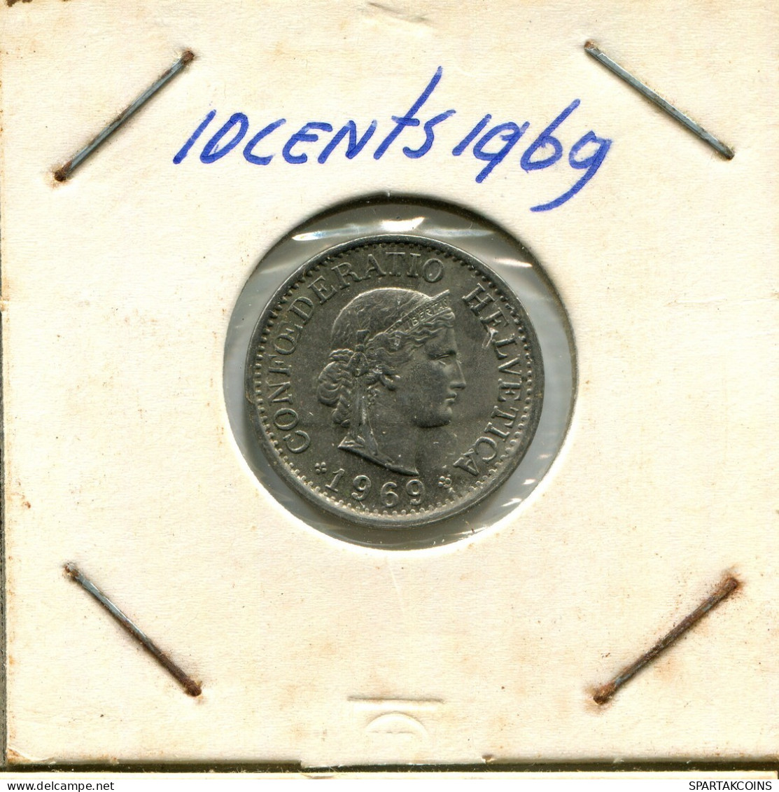 10 RAPPEN 1969 B SWITZERLAND Coin #AX964.3.U.A - Autres & Non Classés
