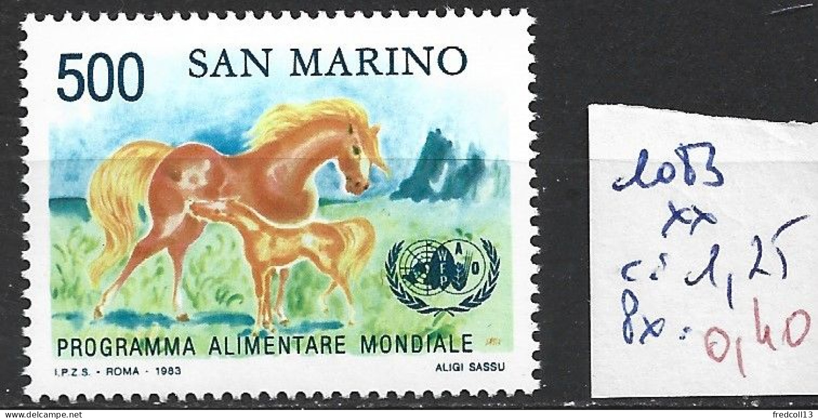 SAINT-MARIN 1083 ** Côte 1.25 € - Pferde