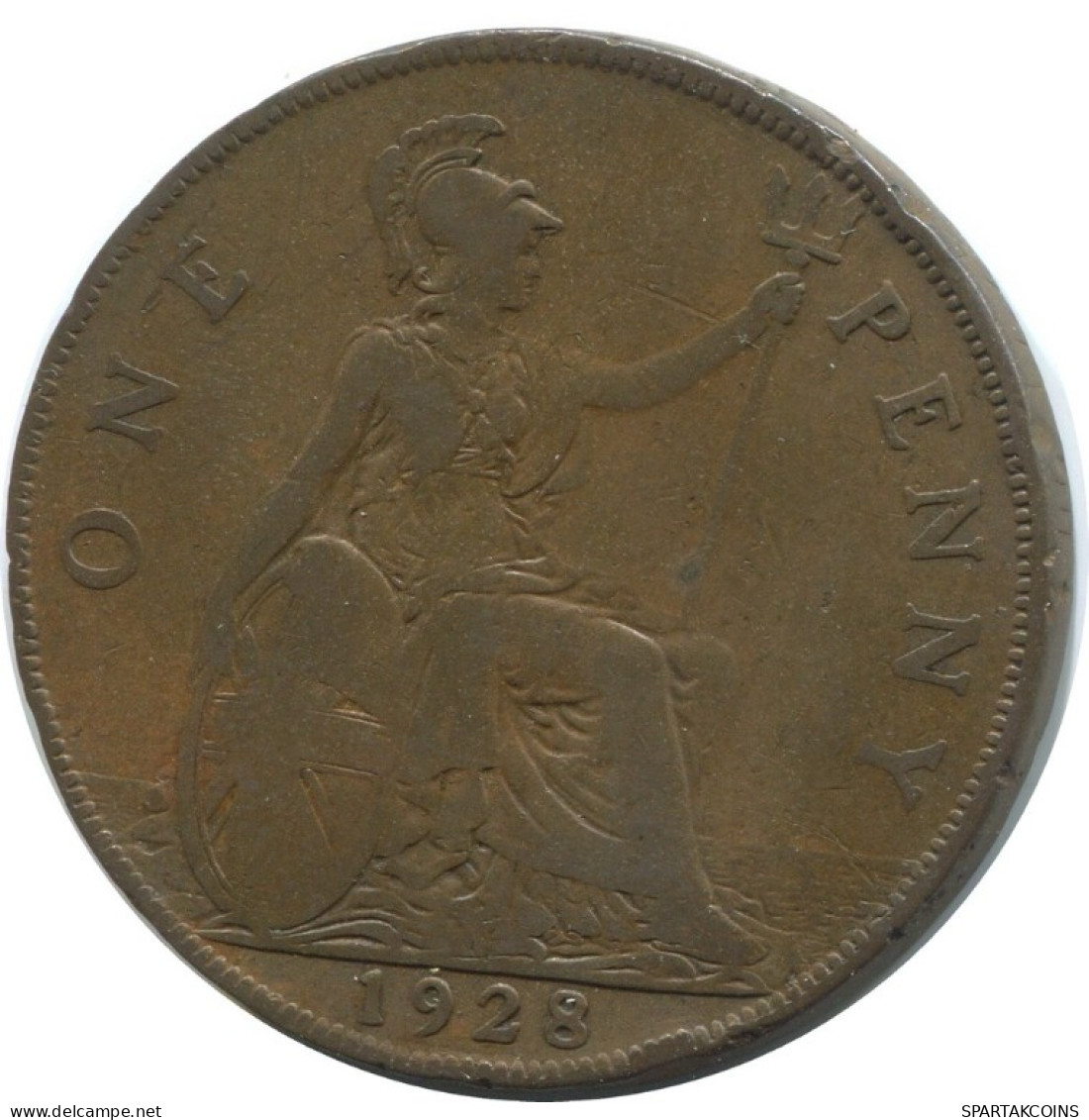 PENNY 1928 UK GRANDE-BRETAGNE GREAT BRITAIN Pièce #AG882.1.F.A - D. 1 Penny