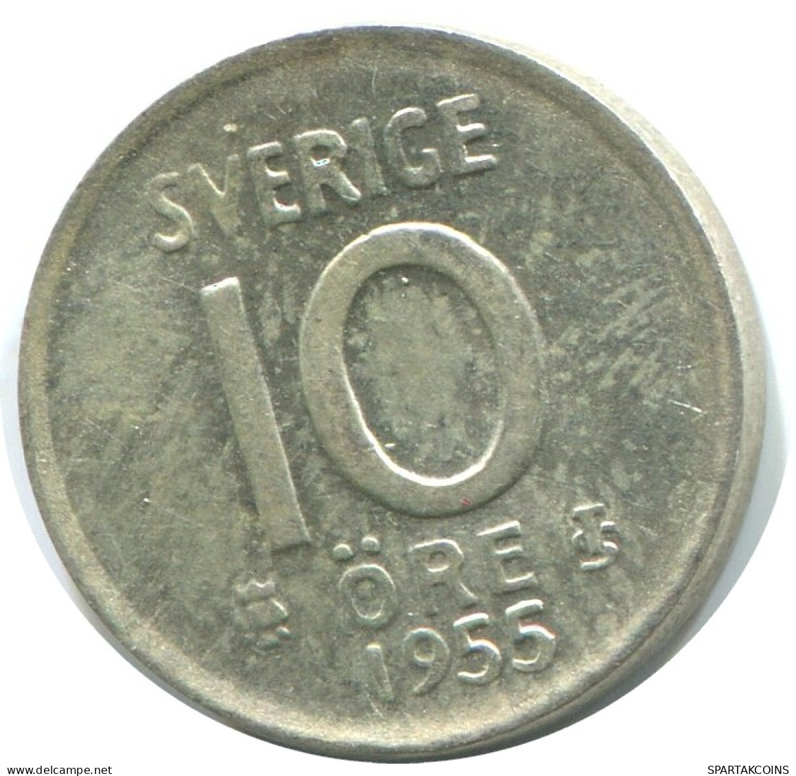 10 ORE 1955 SCHWEDEN SWEDEN SILBER Münze #AD024.2.D.A - Zweden