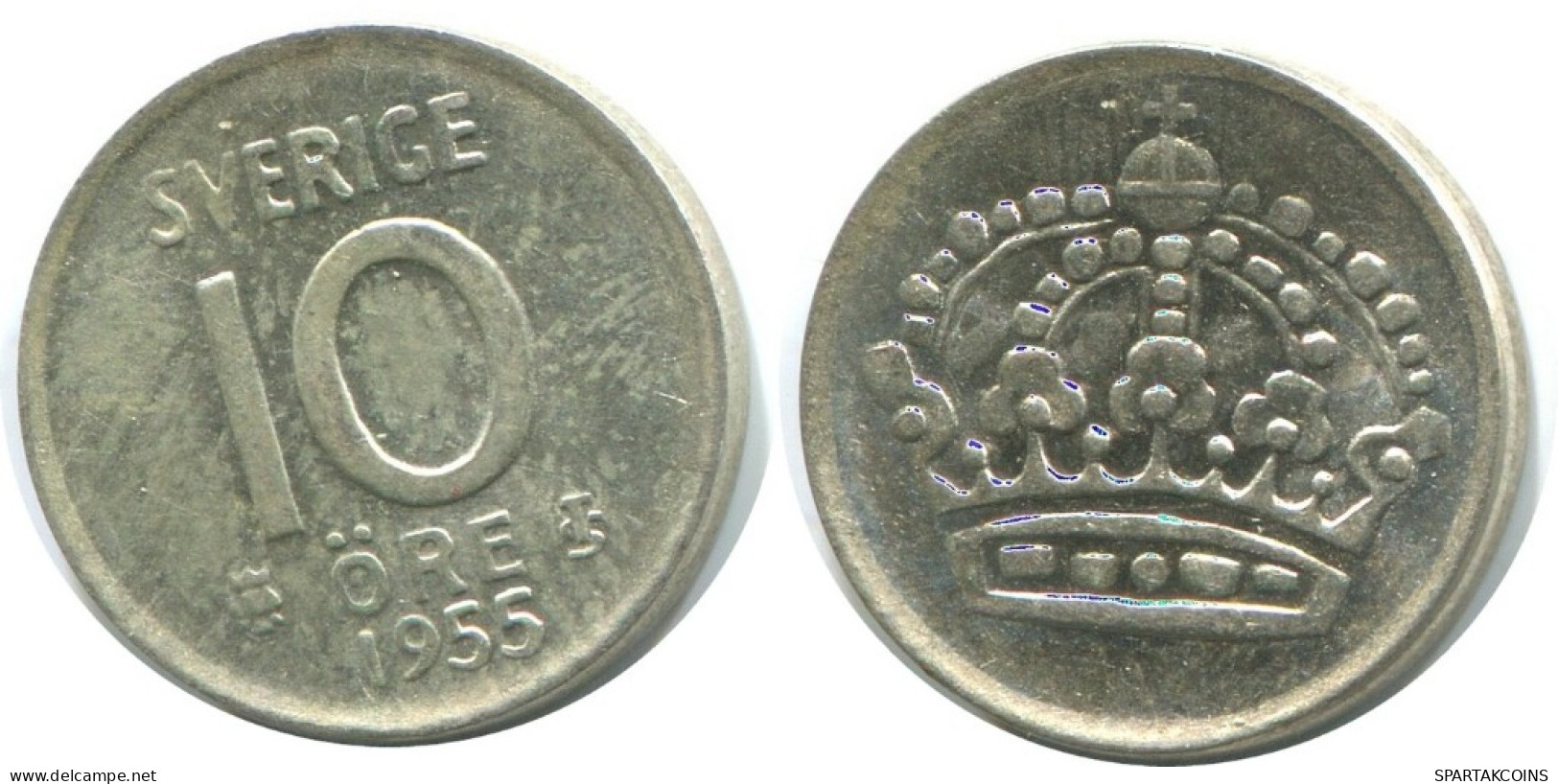 10 ORE 1955 SCHWEDEN SWEDEN SILBER Münze #AD024.2.D.A - Schweden