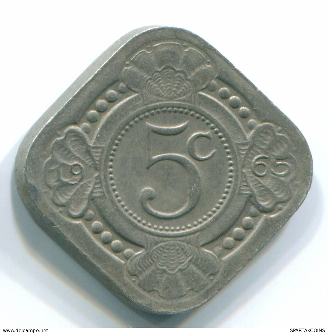 5 CENTS 1965 NIEDERLÄNDISCHE ANTILLEN Nickel Koloniale Münze #S12431.D.A - Niederländische Antillen