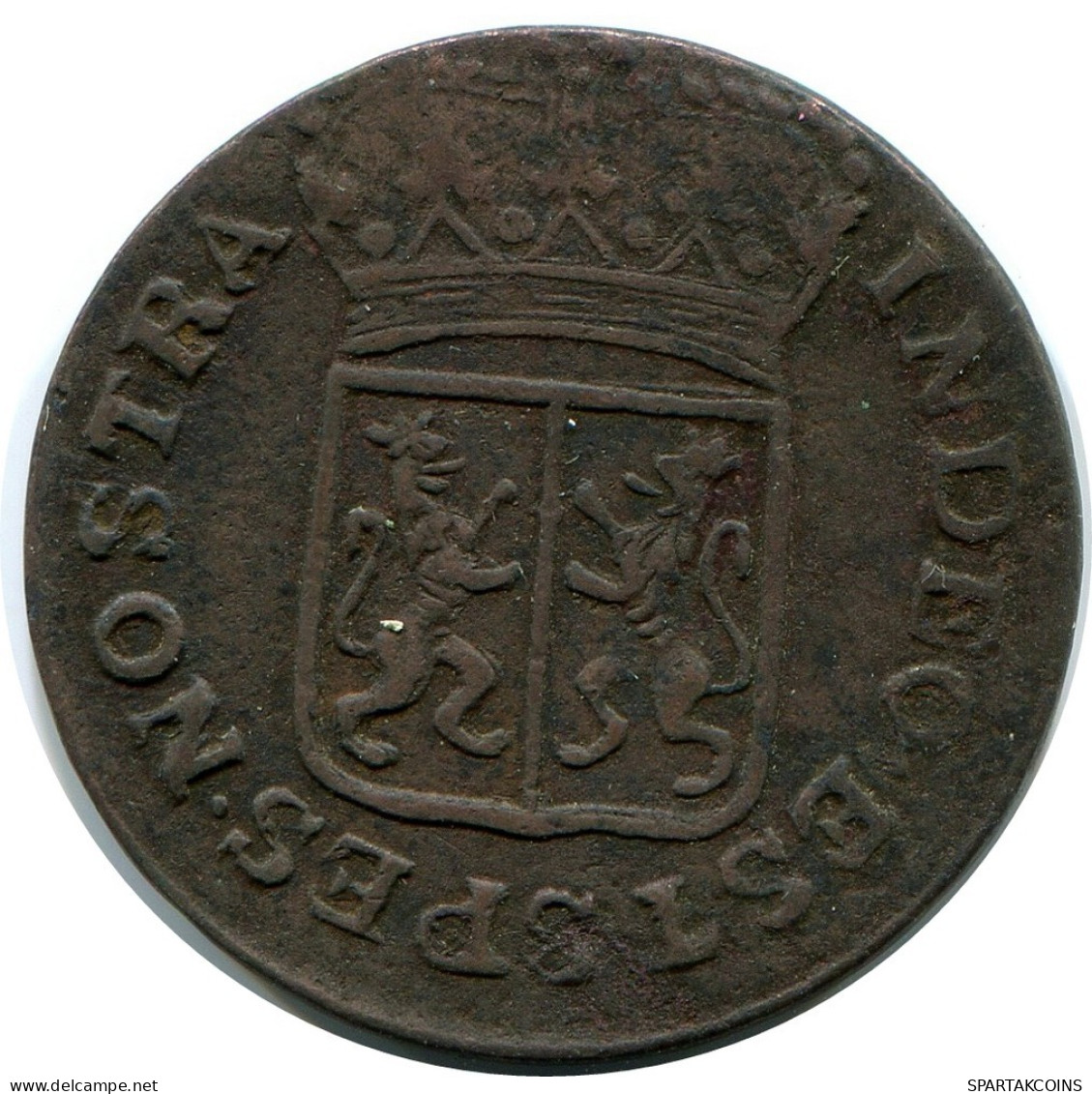 1790 GELDERLAND VOC DUIT INDES NÉERLANDAIS NETHERLANDS Koloniale Münze #VOC1506.11.F.A - Niederländisch-Indien