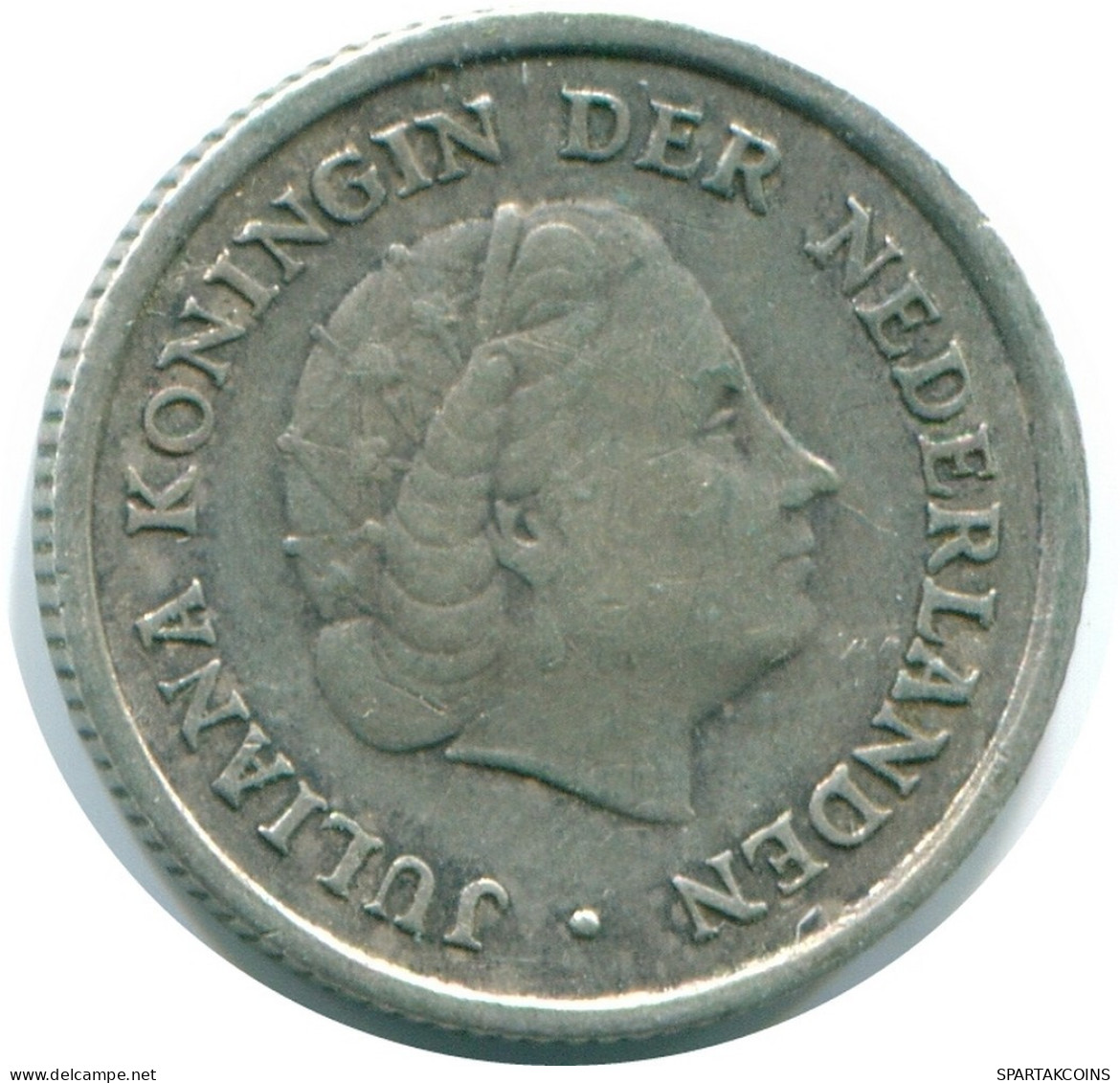 1/10 GULDEN 1962 NIEDERLÄNDISCHE ANTILLEN SILBER Koloniale Münze #NL12407.3.D.A - Niederländische Antillen