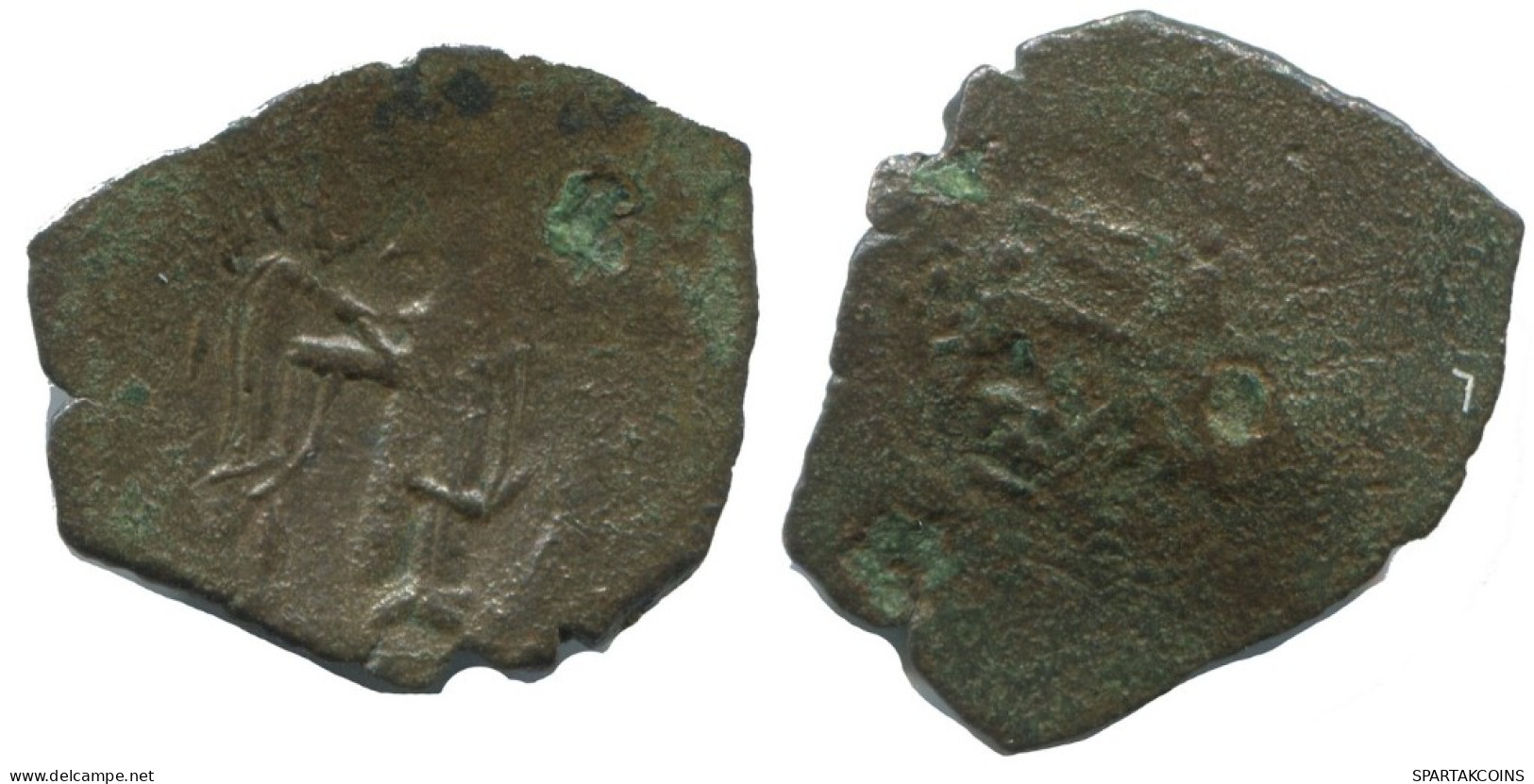 Auténtico Original Antiguo BYZANTINE IMPERIO Trachy Moneda 1.1g/19mm #AG737.4.E.A - Bizantinas