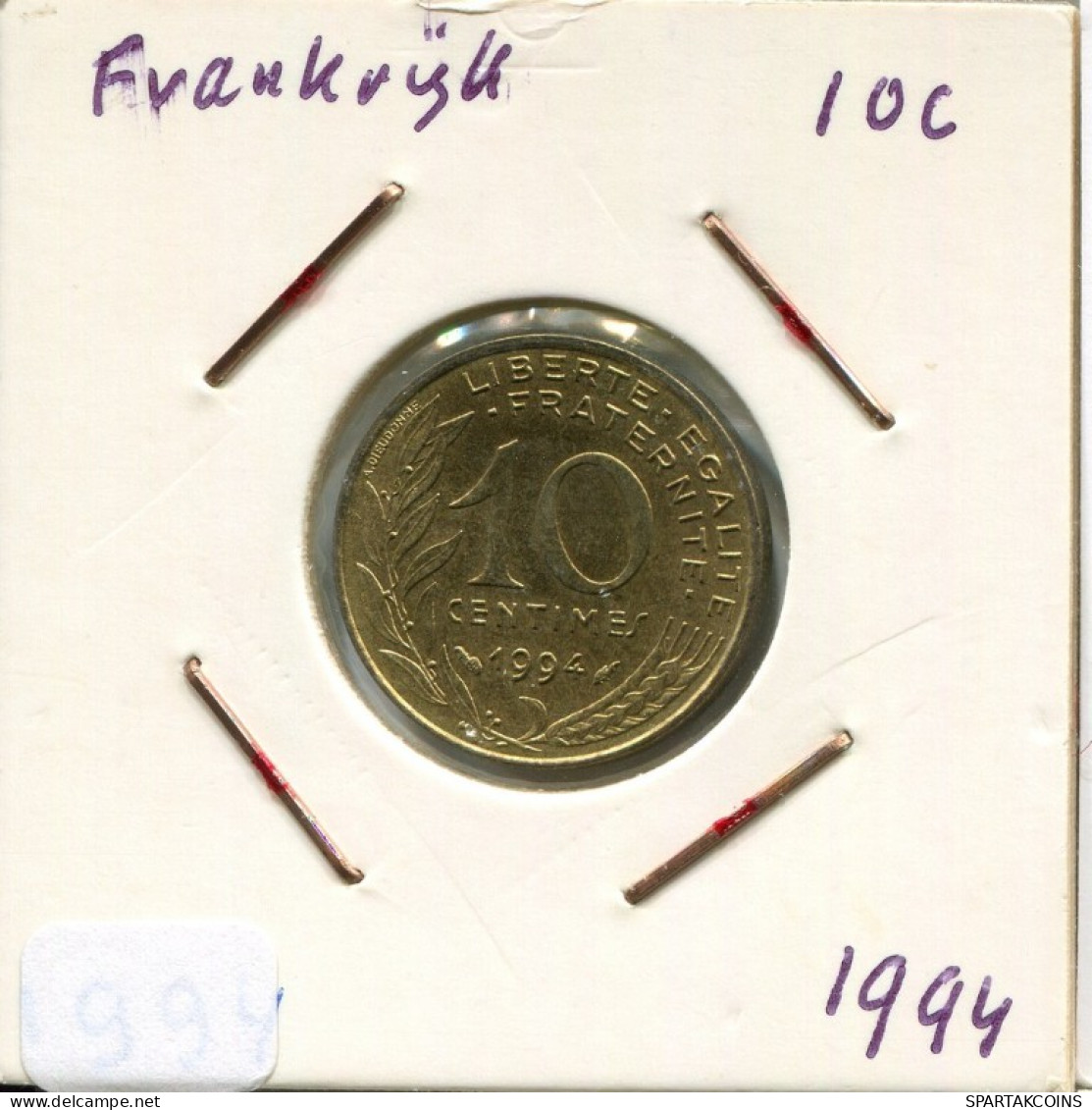 10 CENTIMES 1994 FRANCE Pièce Française #AM835.F.A - 10 Centimes