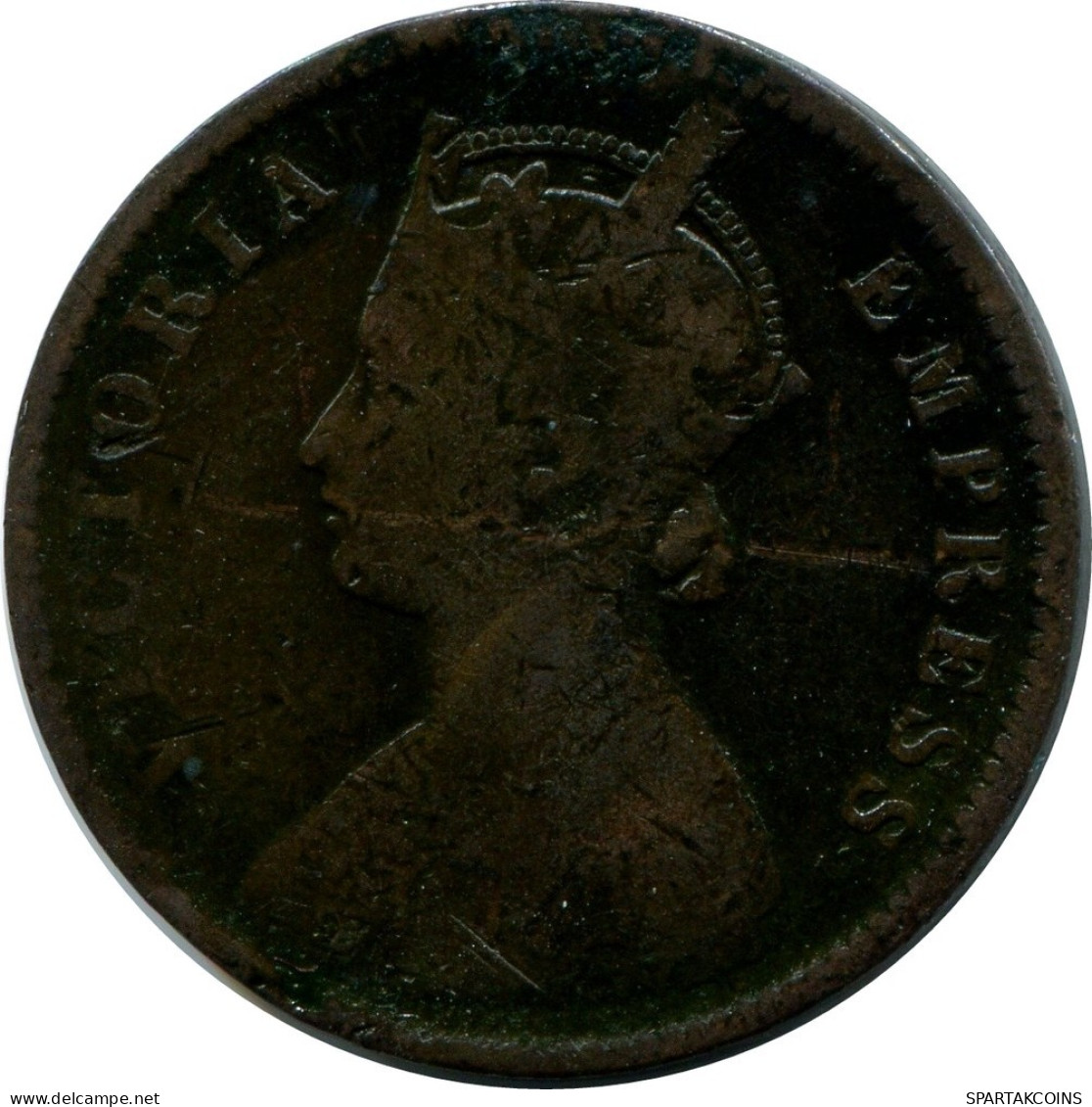 1/4 ANNA 1882 INDIA-BRITISH Victoria "VICTORIA EMPRESS" Moneda #AY956.E.A - Indien