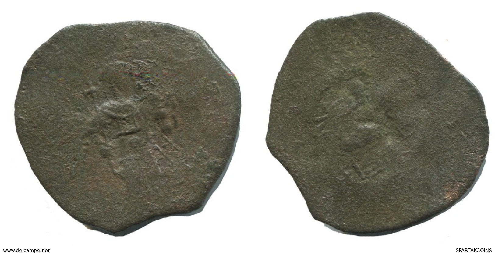 Authentique Original Antique BYZANTIN EMPIRE Trachy Pièce 3.3g/2.8mm #AG570.4.F.A - Byzantinische Münzen