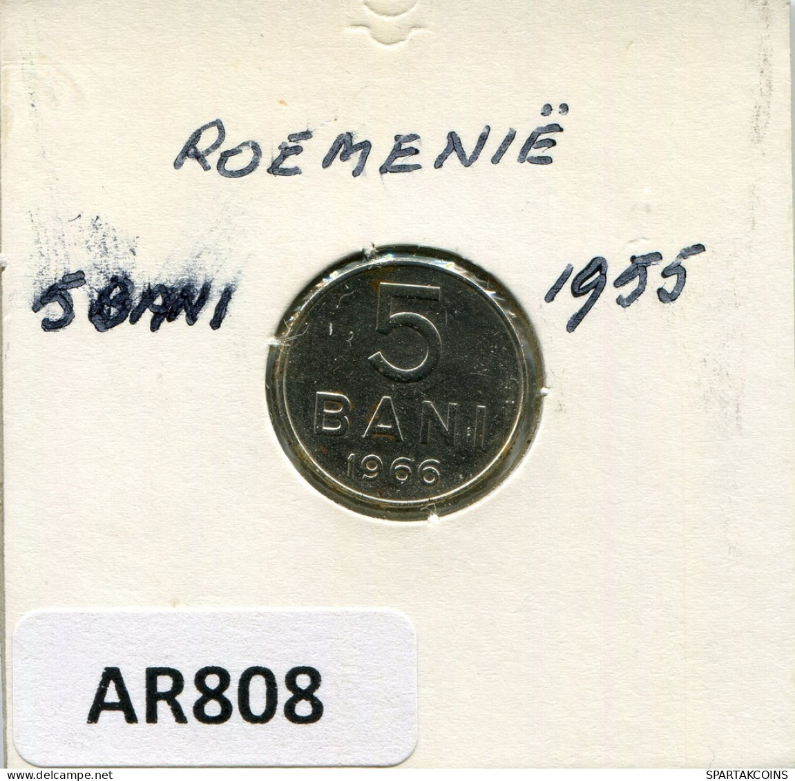 5 BANI 1966 ROUMANIE ROMANIA Pièce #AR808.F.A - Rumänien