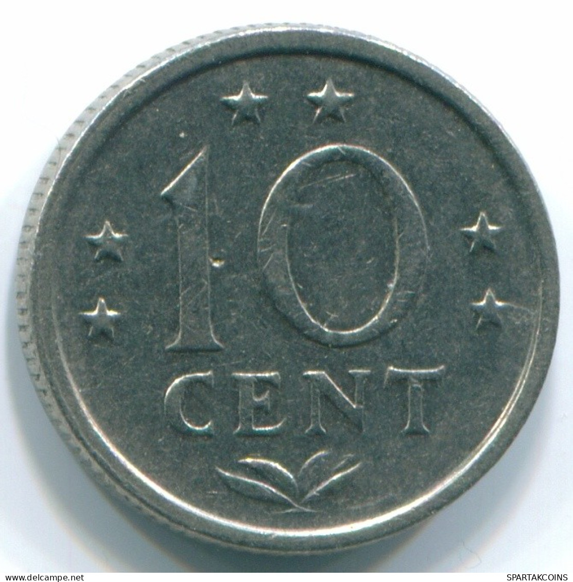 10 CENTS 1971 NETHERLANDS ANTILLES Nickel Colonial Coin #S13448.U.A - Niederländische Antillen