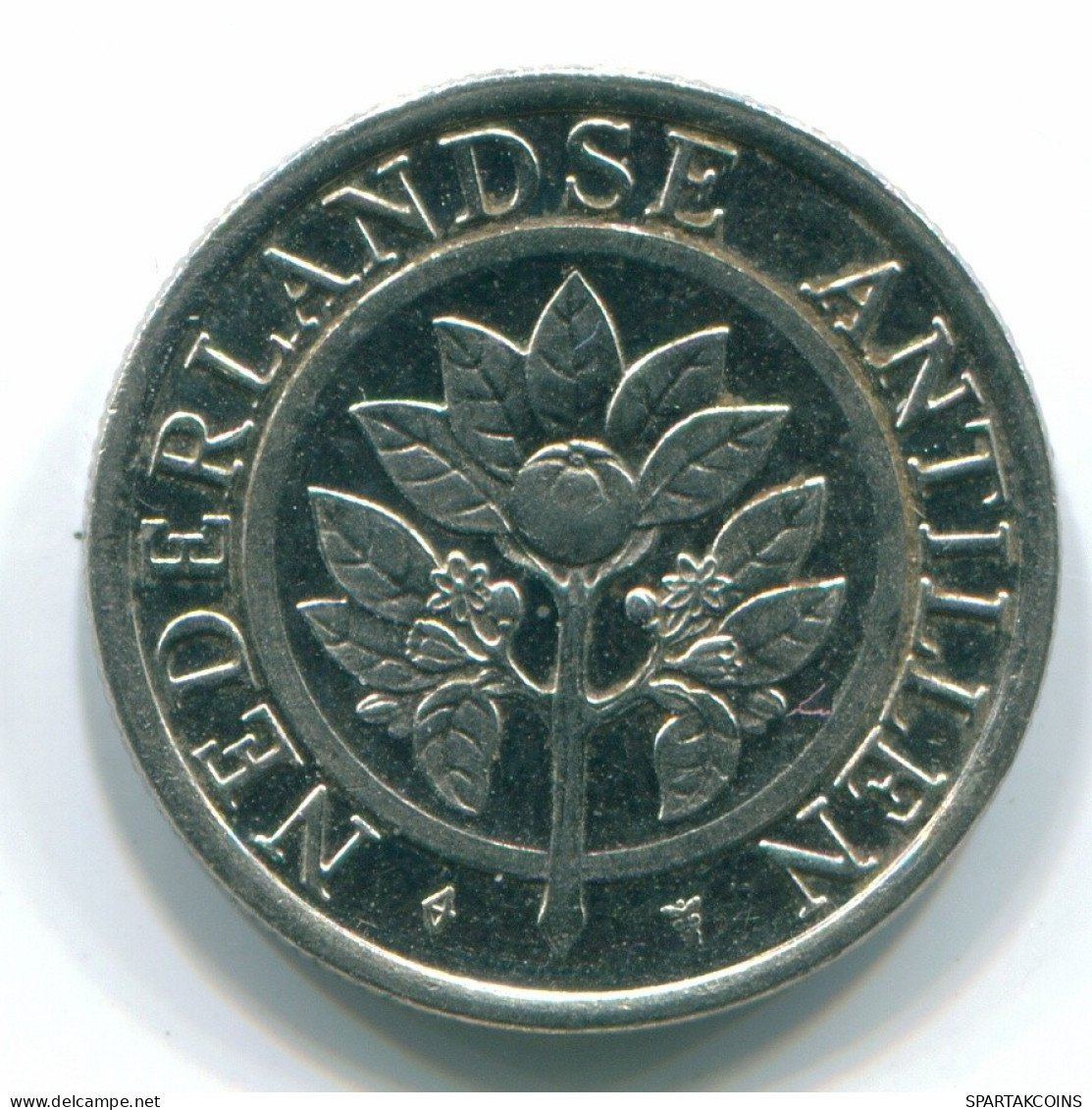 25 CENTS 1990 NIEDERLÄNDISCHE ANTILLEN Nickel Koloniale Münze #S11264.D.A - Antille Olandesi