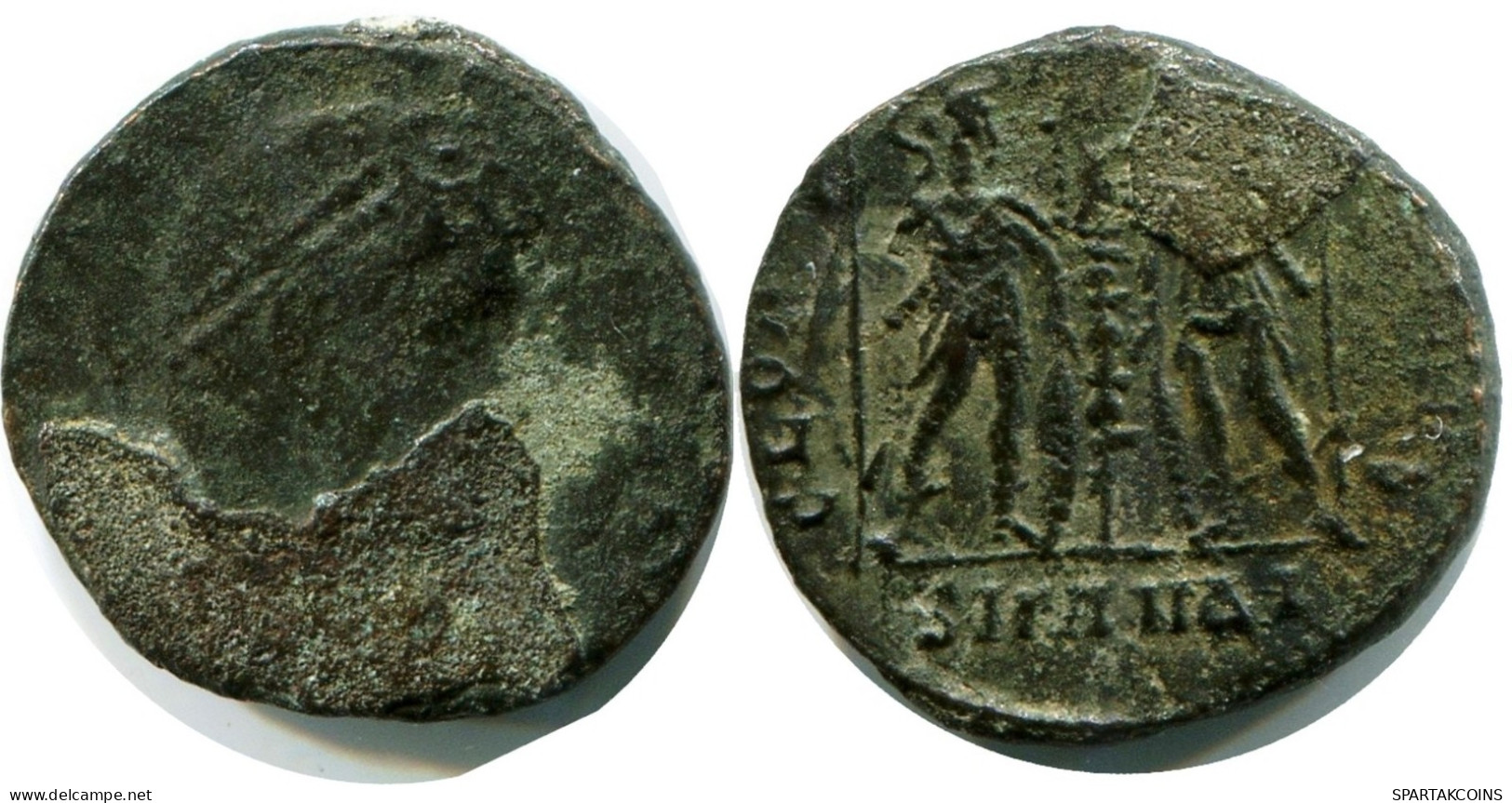 RÖMISCHE Münze MINTED IN ANTIOCH FOUND IN IHNASYAH HOARD EGYPT #ANC11282.14.D.A - The Christian Empire (307 AD To 363 AD)