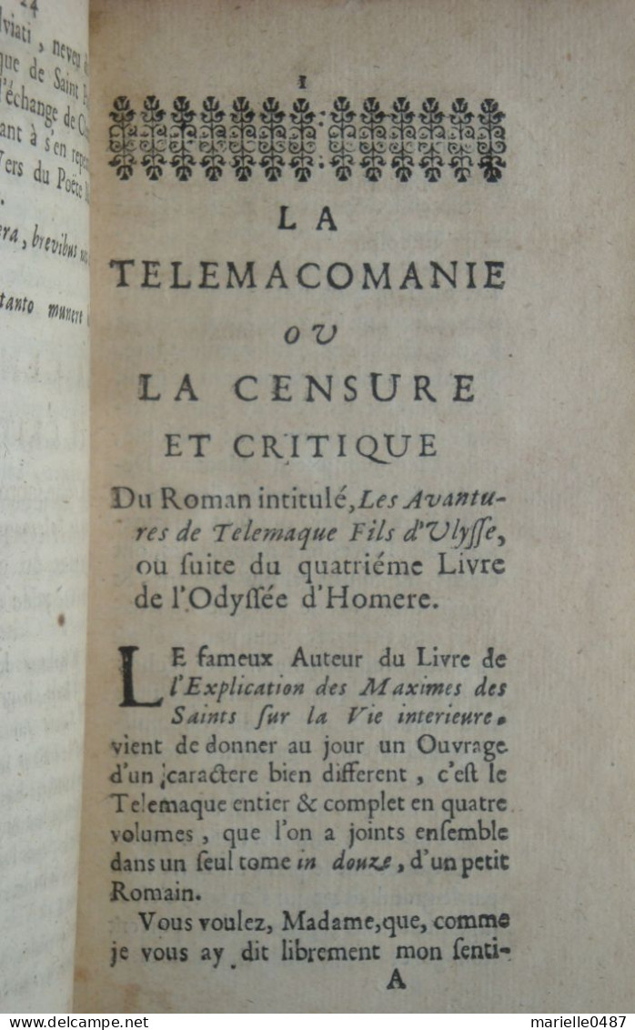 La Télémacomanie 1700 - Jusque 1700