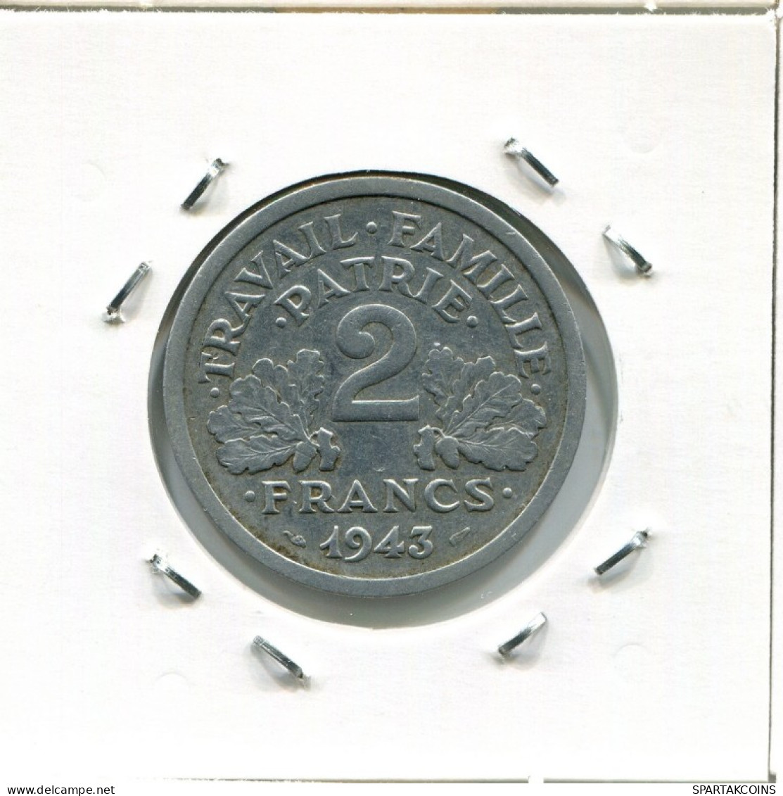 2 FRANCS 1943 FRANCIA FRANCE Moneda #AN980.E.A - 2 Francs