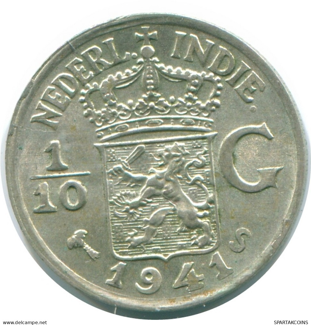 1/10 GULDEN 1941 S NIEDERLANDE OSTINDIEN SILBER Koloniale Münze #NL13764.3.D.A - Dutch East Indies