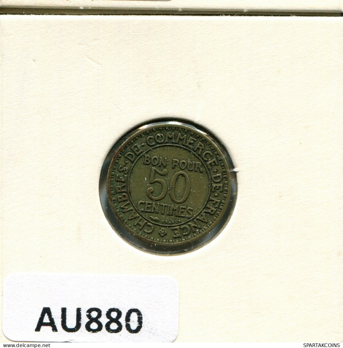 50 CENTIMES 1924 FRANCIA FRANCE Moneda #AU880.E.A - 50 Centimes