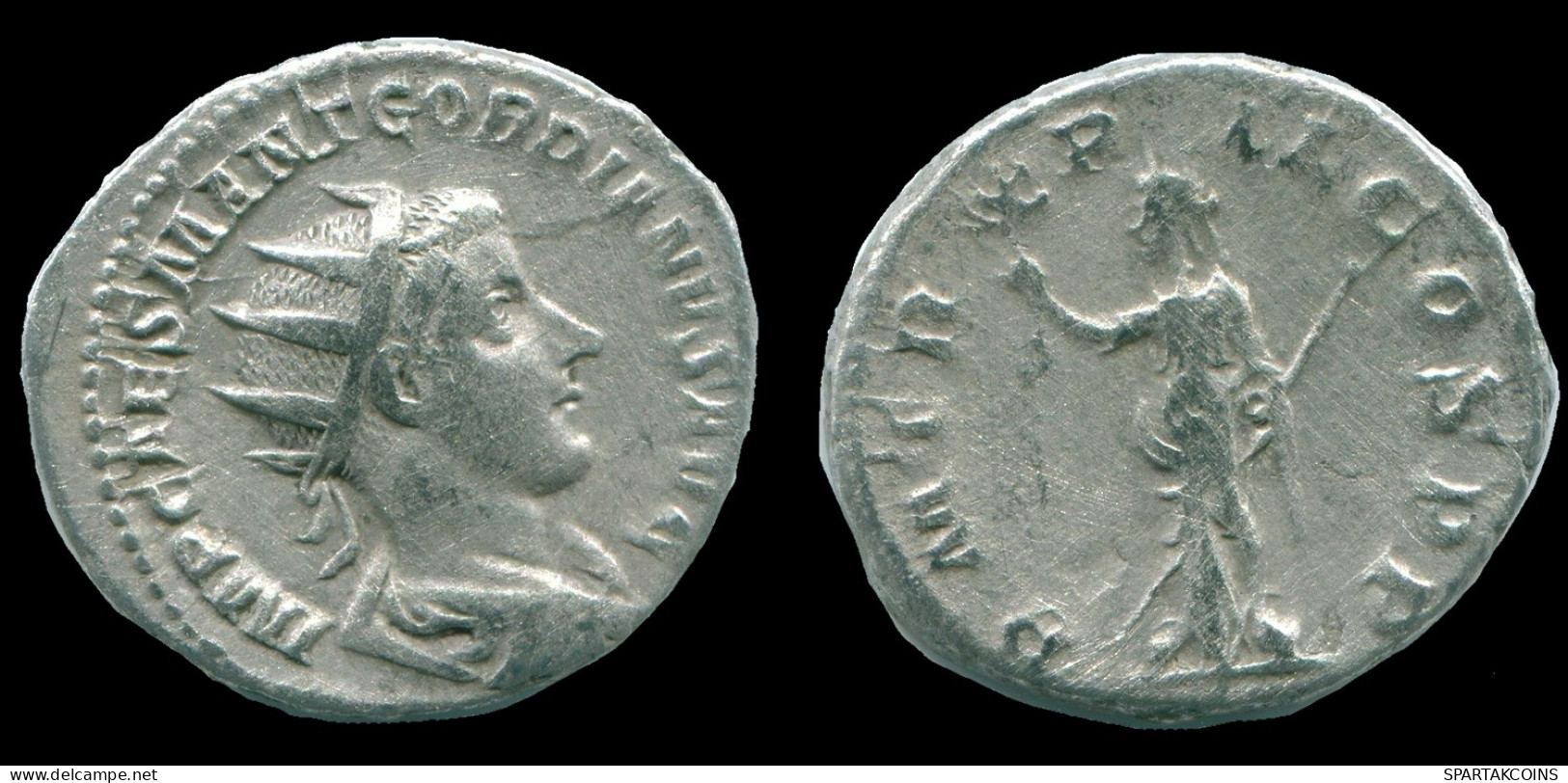GORDIAN III AR ANTONINIANUS ROME AD JULY 239 P M TR P II COS P P #ANC13147.38.D.A - The Military Crisis (235 AD To 284 AD)