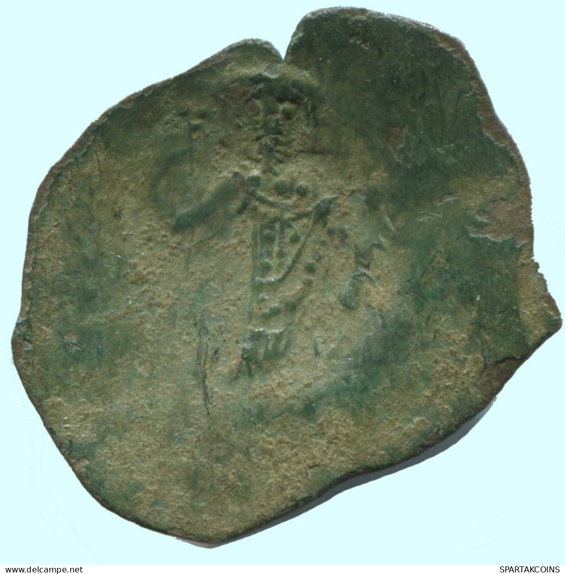 Auténtico Original Antiguo BYZANTINE IMPERIO Trachy Moneda 0.8g/21mm #AG635.4.E.A - Byzantinische Münzen
