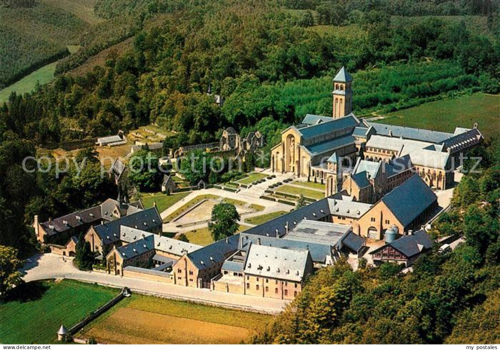 73236600 Orval Liege Fliegeraufnahme Abbaye Notre Dame Orval Liege - Andere & Zonder Classificatie