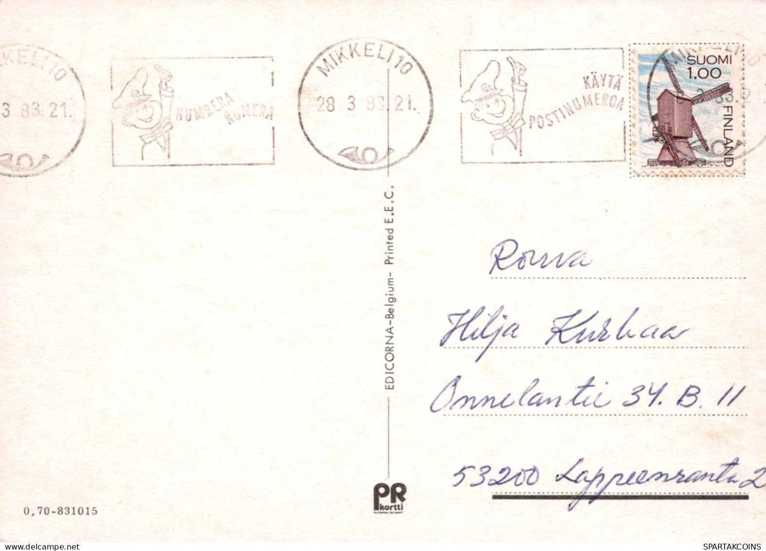 PASCUA POLLO HUEVO Vintage Tarjeta Postal CPSM #PBP153.A - Ostern