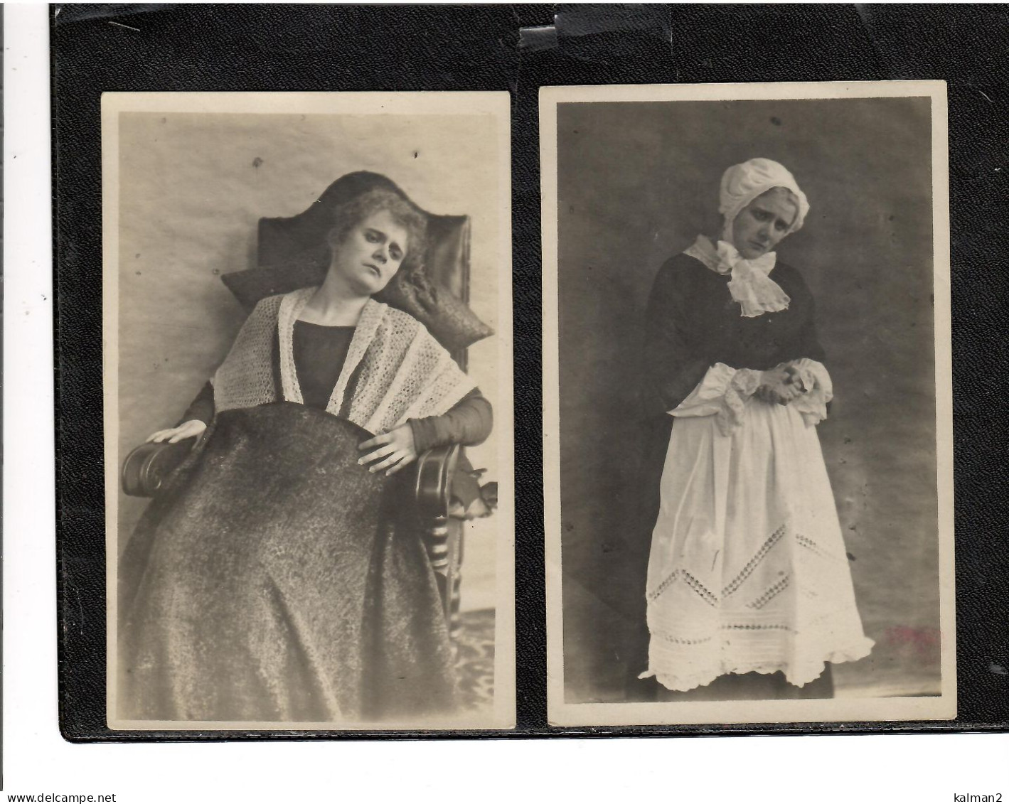 16687 - 16 Cards Fotografiche In B/n  Rappresentanti Figure Teatrali Femminili - Photographie
