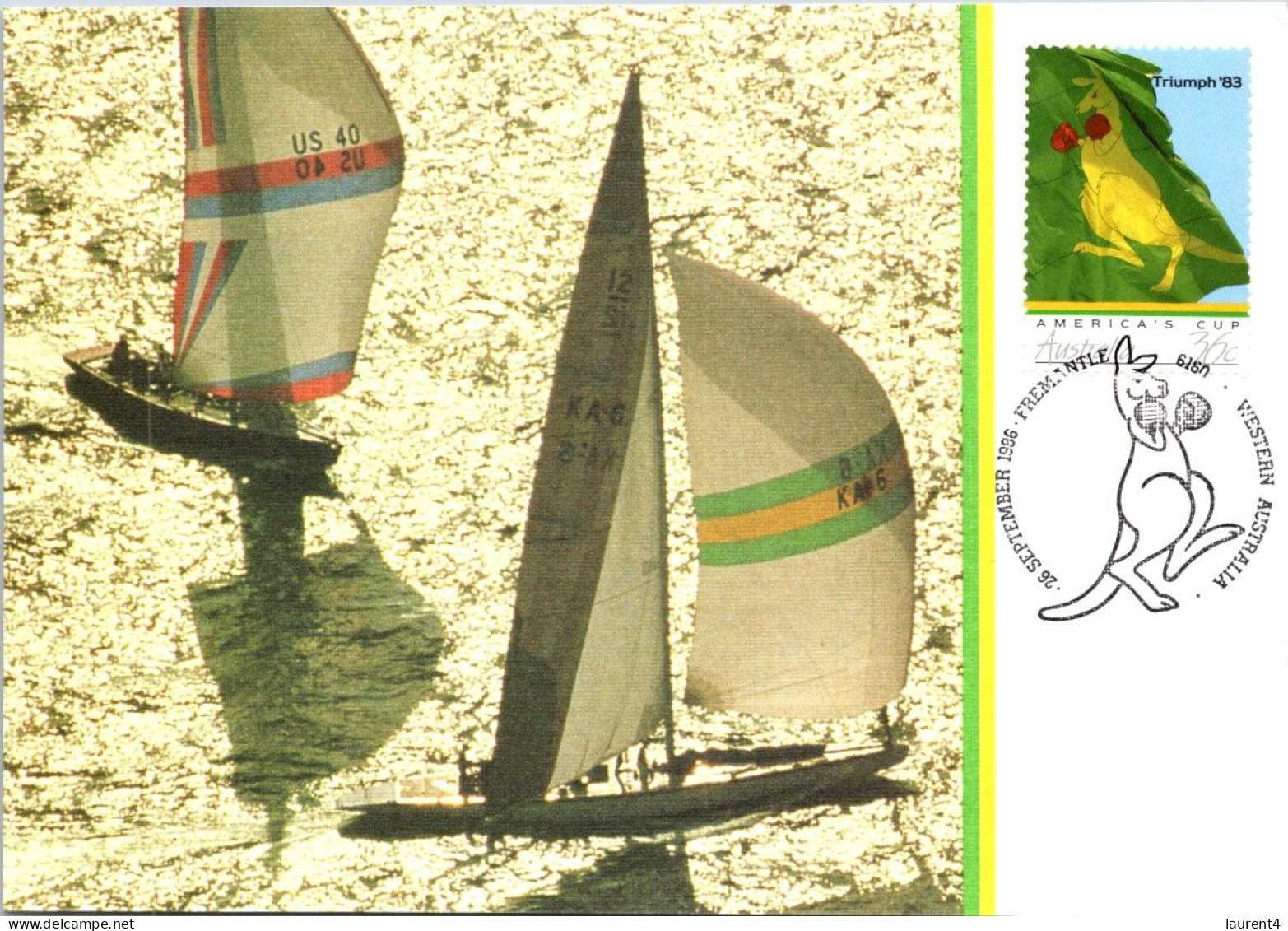 7-5-2024 (4 Z 30) Australia - America Cuo Triomph 1983 (sailing) 7 Postcards - Segeln