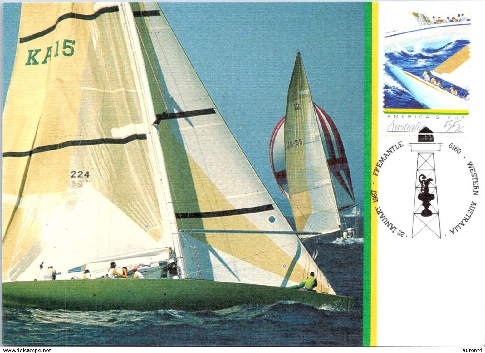 7-5-2024 (4 Z 30) Australia - America Cuo Triomph 1983 (sailing) 7 postcards