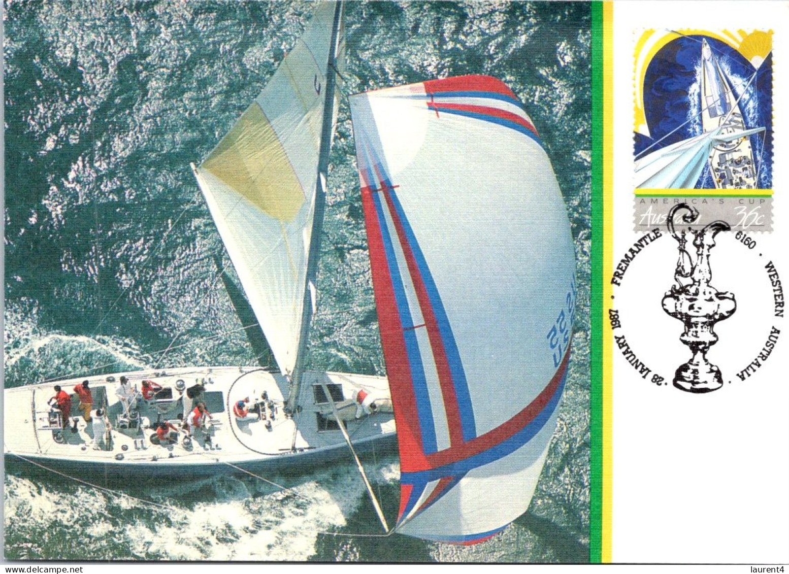 7-5-2024 (4 Z 30) Australia - America Cuo Triomph 1983 (sailing) 7 postcards