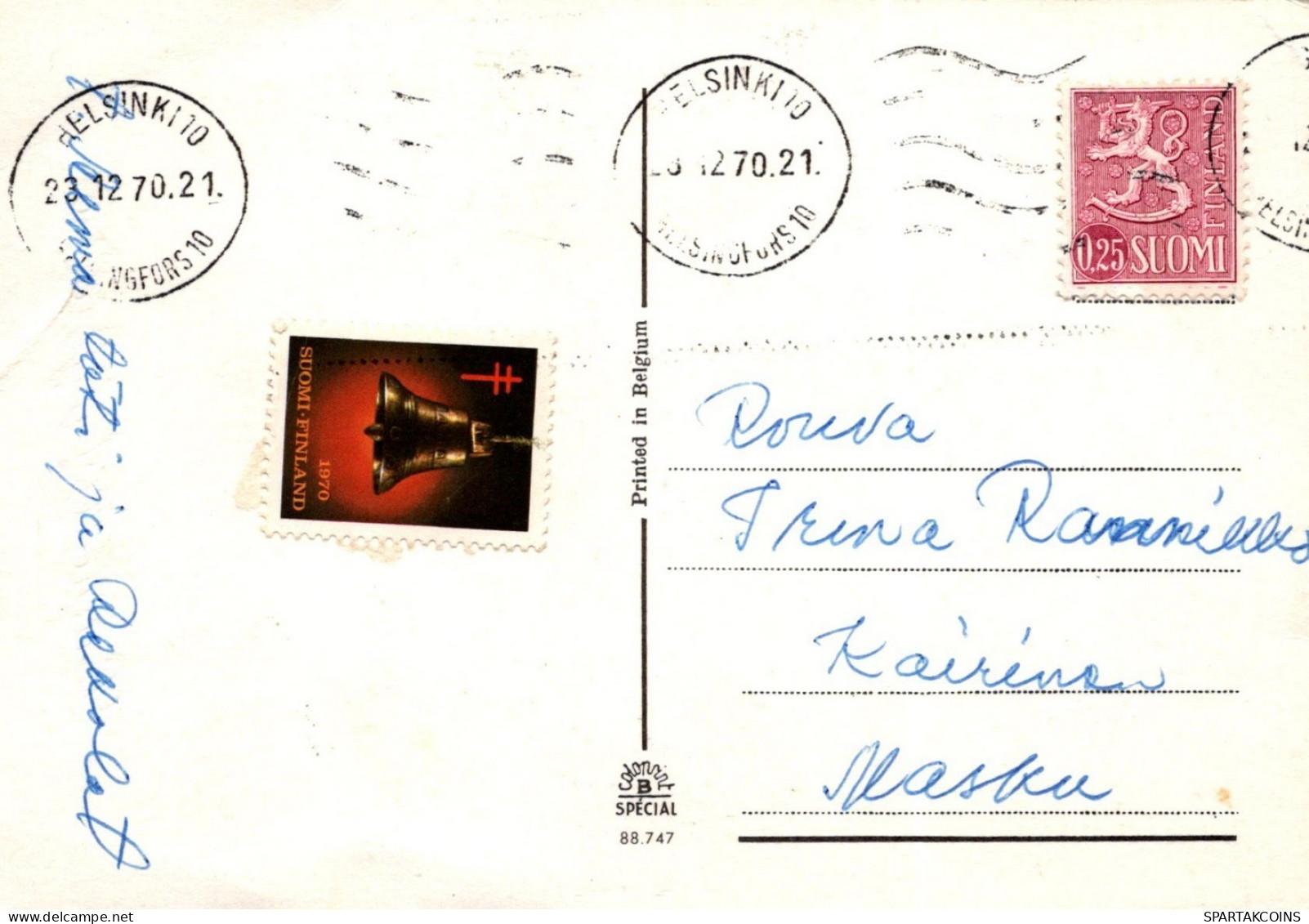 ÁNGEL NAVIDAD Vintage Tarjeta Postal CPSM #PAH117.A - Angels