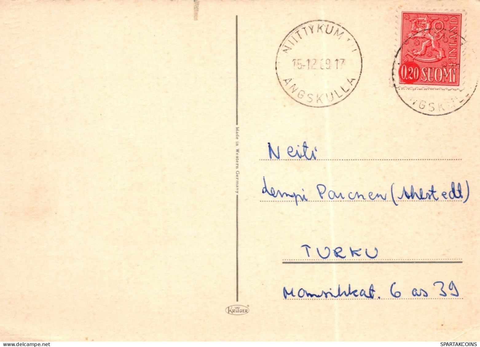 ÁNGEL NAVIDAD Vintage Tarjeta Postal CPSM #PAG954.A - Angels