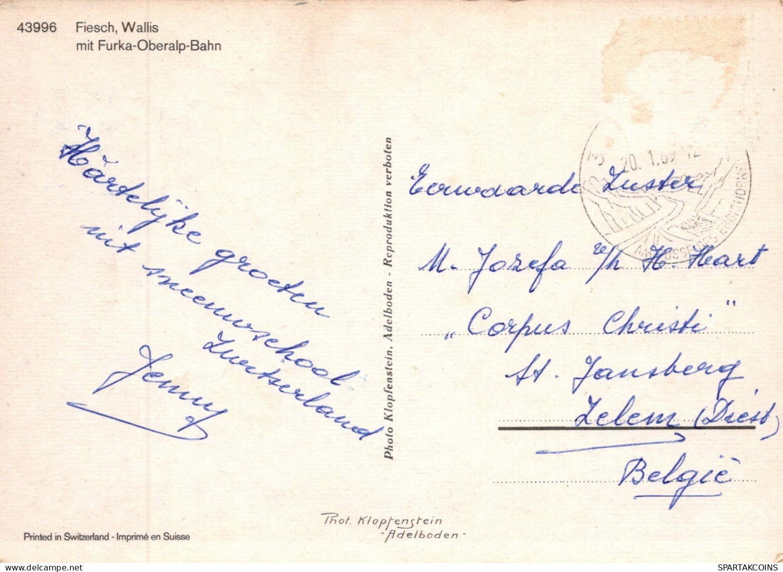 TREN TRANSPORTE Ferroviario Vintage Tarjeta Postal CPSM #PAA934.A - Trains