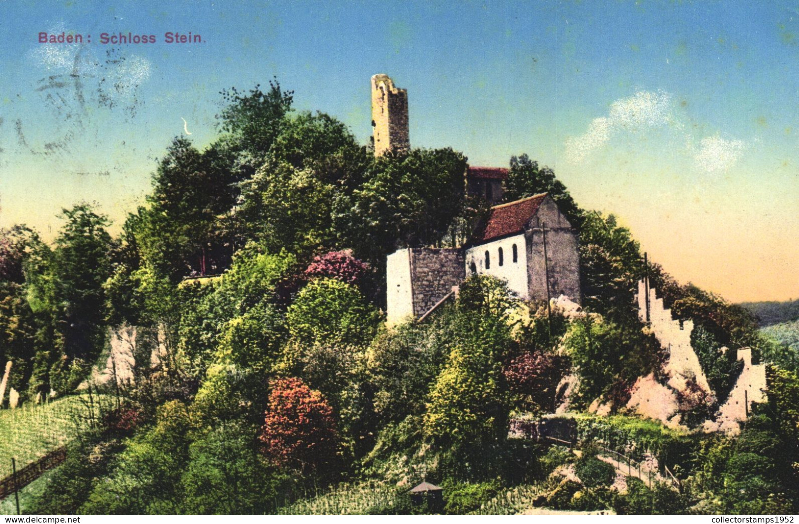 BADEN, CASTLE, ARCHITECTURE, TOWER, SWITZERLAND, POSTCARD - Baden