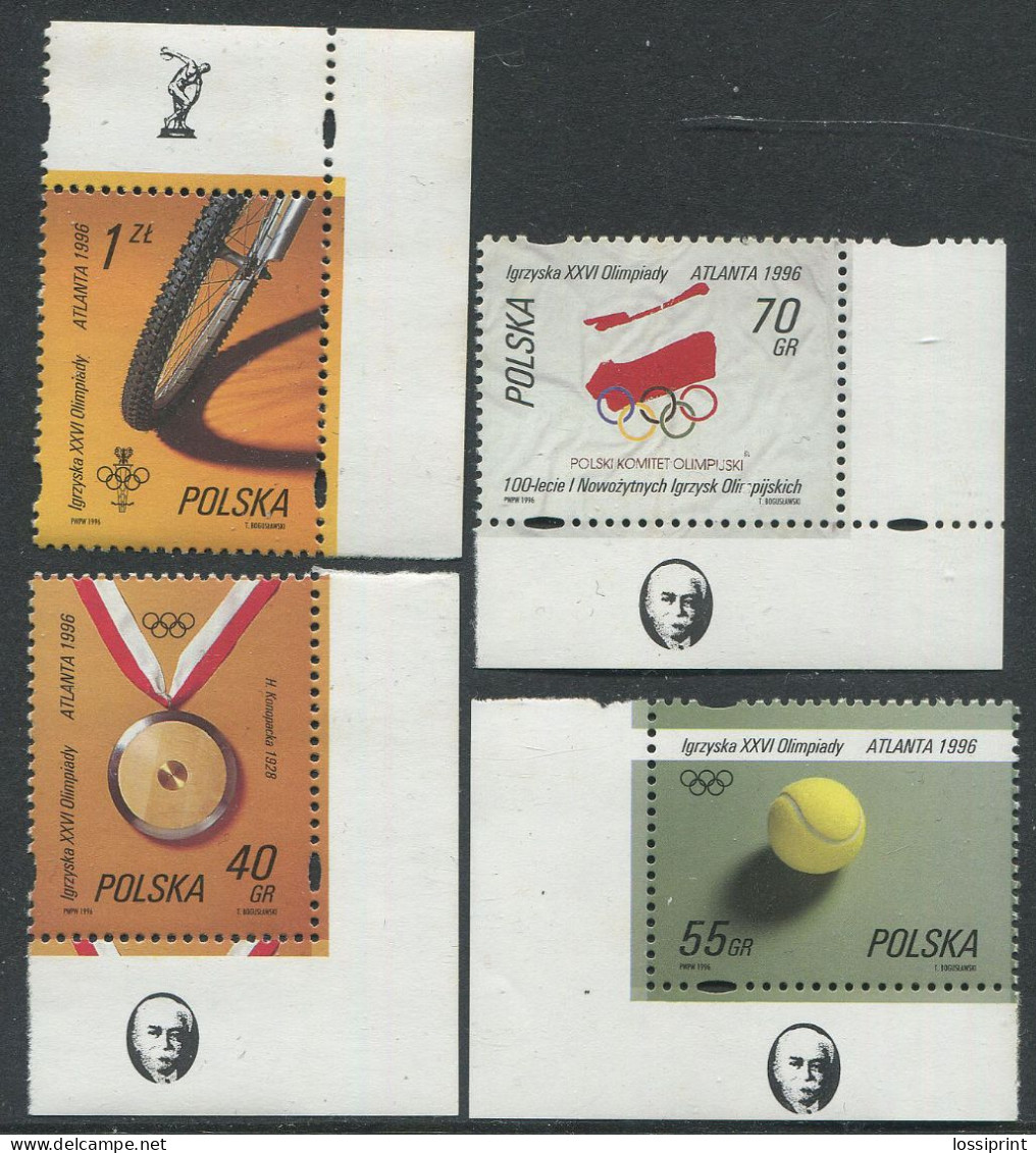 Poland:Unused Stamps Serie XXVI Olympic Games In Atlanta 1996, MNH, Corners - Sommer 1996: Atlanta