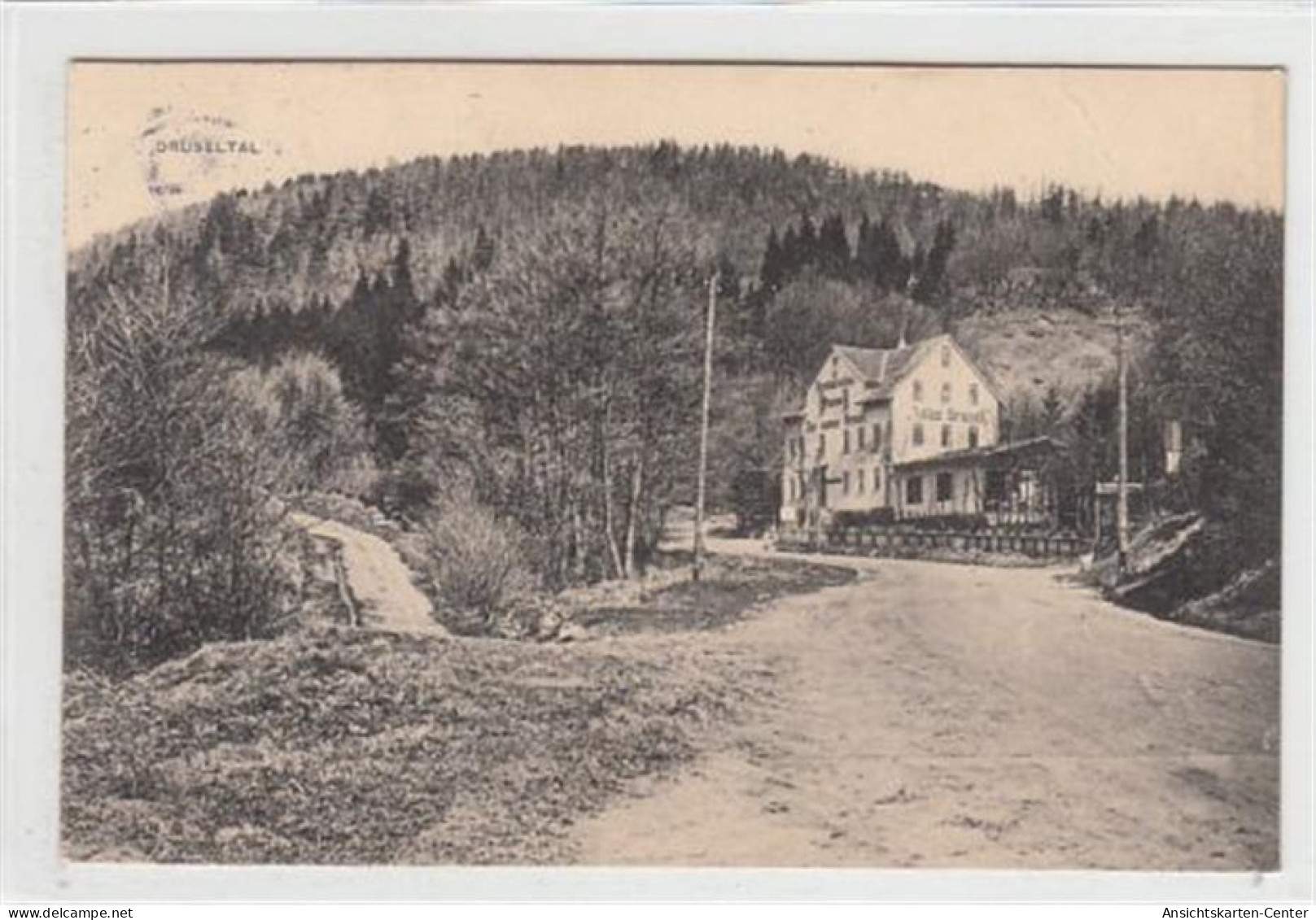 39085607 - Druseltal. Restauration  Zur Neuen Drusel  Gelaufen, 1913. Leichte Stempelspuren, Kleiner Knick Oben Rechts, - Other & Unclassified
