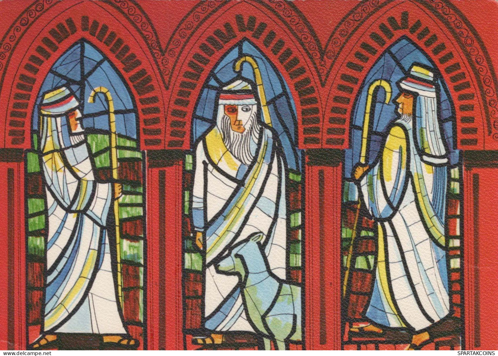 SAINT Natale Cristianesimo Religione Vintage Cartolina CPSM #PBB974.A - Saints