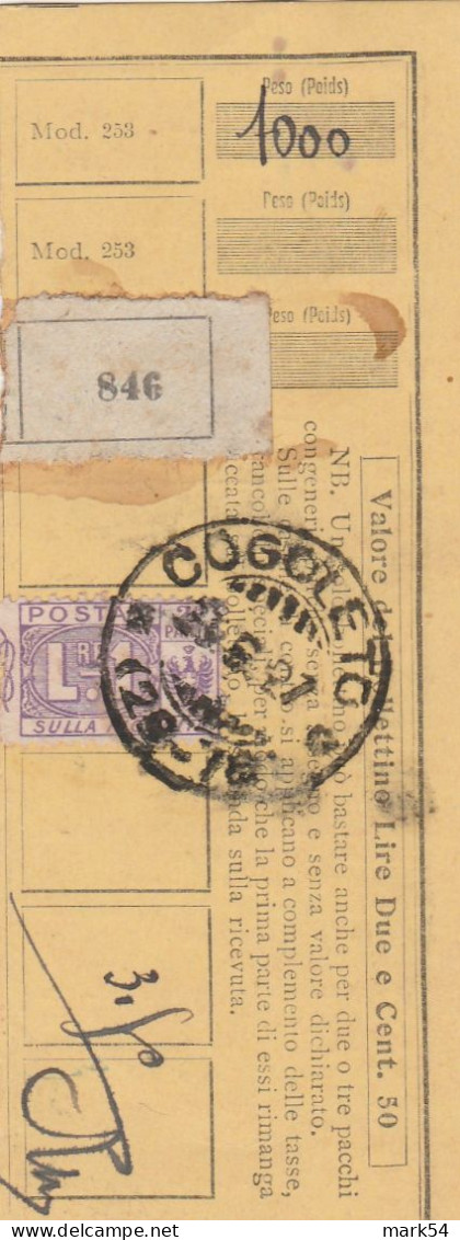 E 232 Cogoleto Frazionario 28-78 Del 1927 - Poststempel