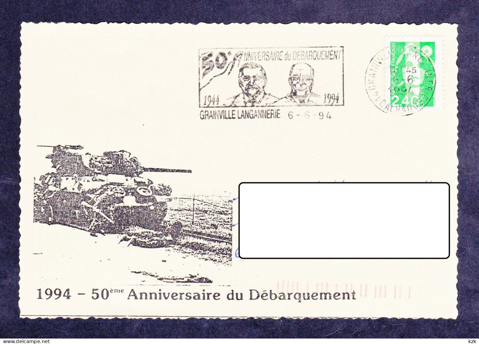2 08	34	-	50ème Anniversaire Du Débarquement - Grainville Langannerie 6/06/1994 - WW2